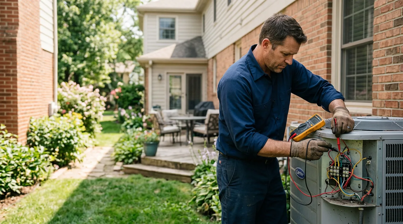HVAC technician working near Melissa, TX